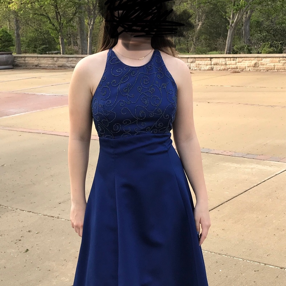 Navy Prom Dress fits size 4 in women’s